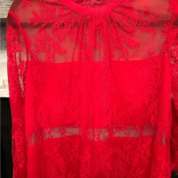 Revolve- heartloom red lace dress - Picture 6 of 6